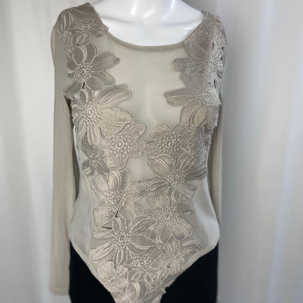 Lace long sleeve bodysuit